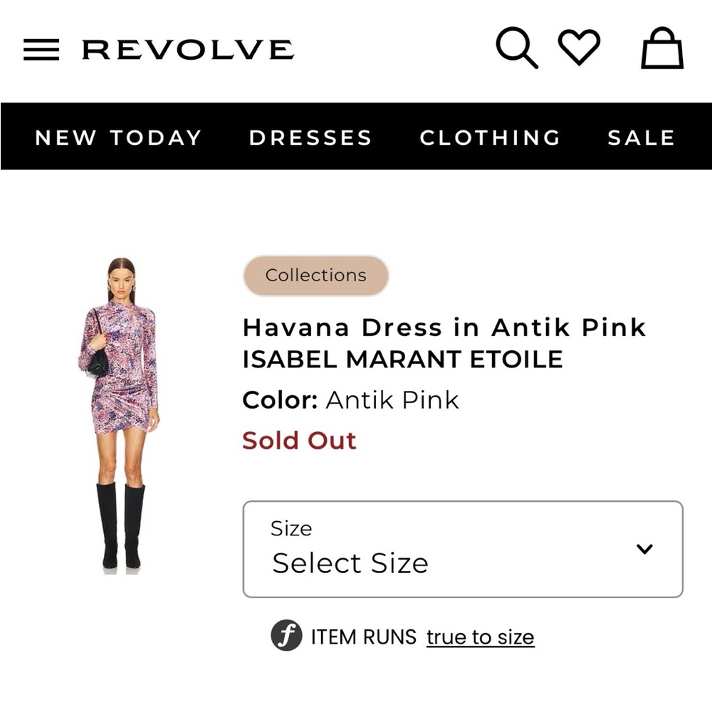 Havana Dress in Antik Pink MARANT ETOILE Antik Pink Floral Pink Long Sleeve Sz S - Picture 6 of 7